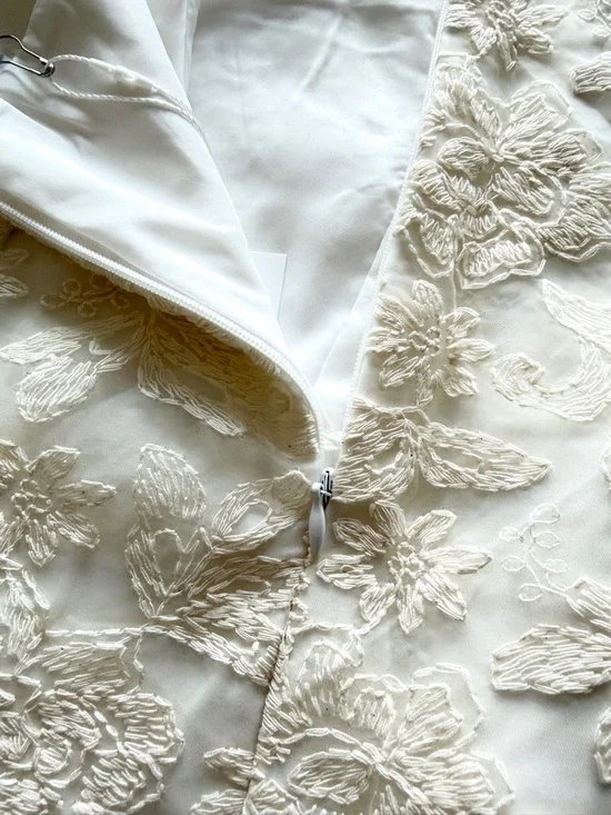 Brand new Elegant Cream Lace A-Line Skirt - Picture 3 of 6
